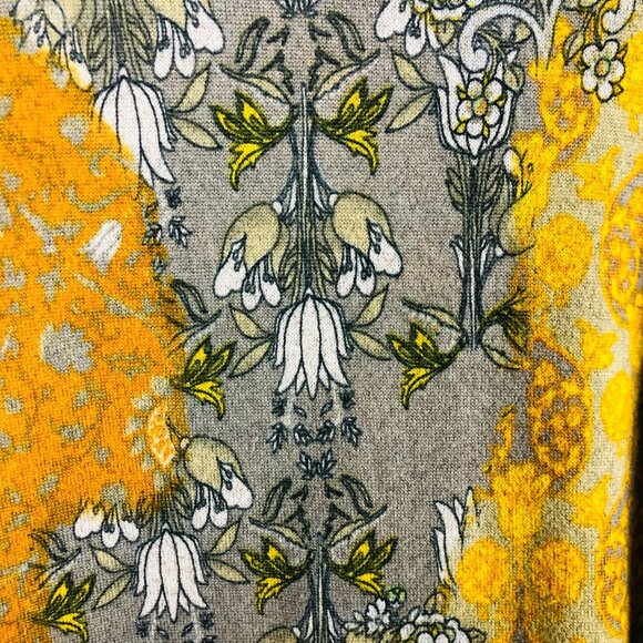 Fig & Flower Cowl Neck Patterned Tunic Top Sz 3X Multicolored Floral Wide Sleeve - Picture 6 of 10